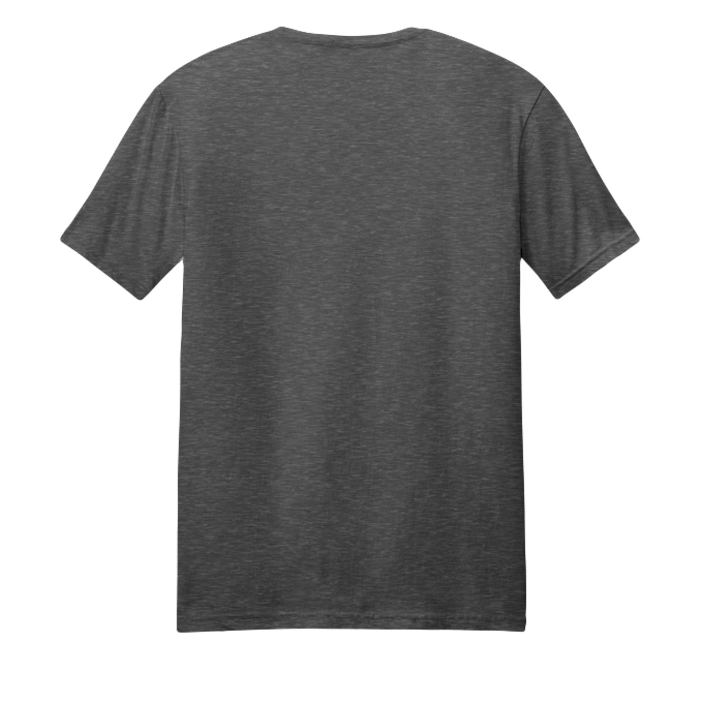 Heather gray T-shirt, plain back view