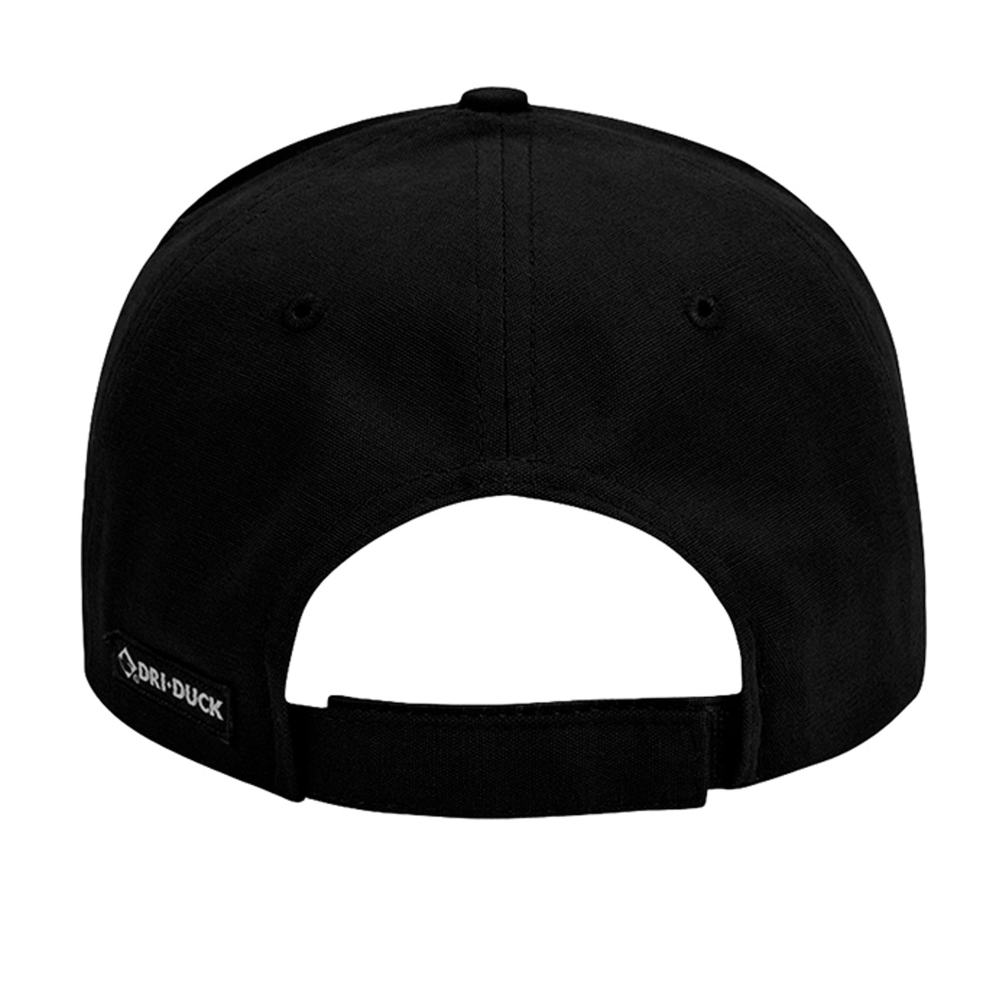 Black Grill Sargent cap, back view with adjustable strap and curved brim