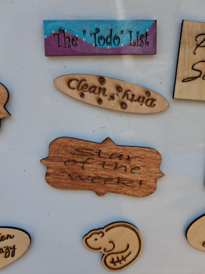 Wood Fridge Magnets – Personalized Set of 5 Keepsakes