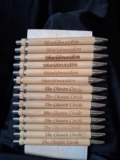 Custom Engraved Bamboo Pens | Personalized with Name, Business & More