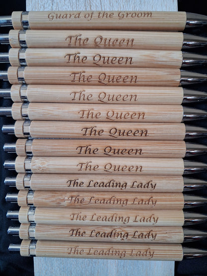 Custom Engraved Bamboo Pens | Personalized with Name, Business & More