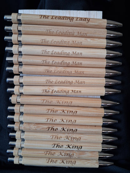 Custom Engraved Bamboo Pens | Personalized with Name, Business & More