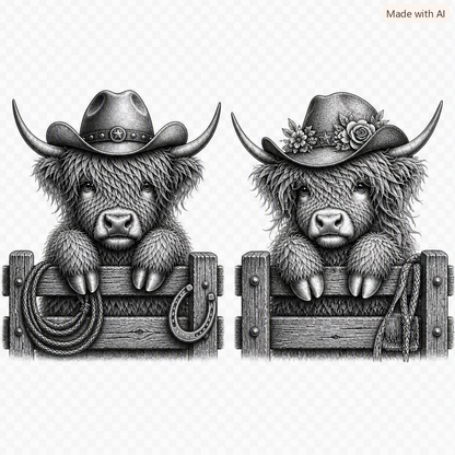 Highland Cow SVG File – Laser Engraving & Cut File