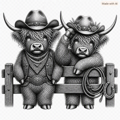 Highland Cow SVG File – Laser Engraving & Cut File