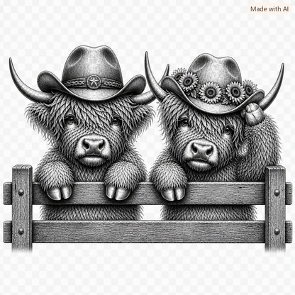 Highland Cow SVG File – Laser Engraving & Cut File
