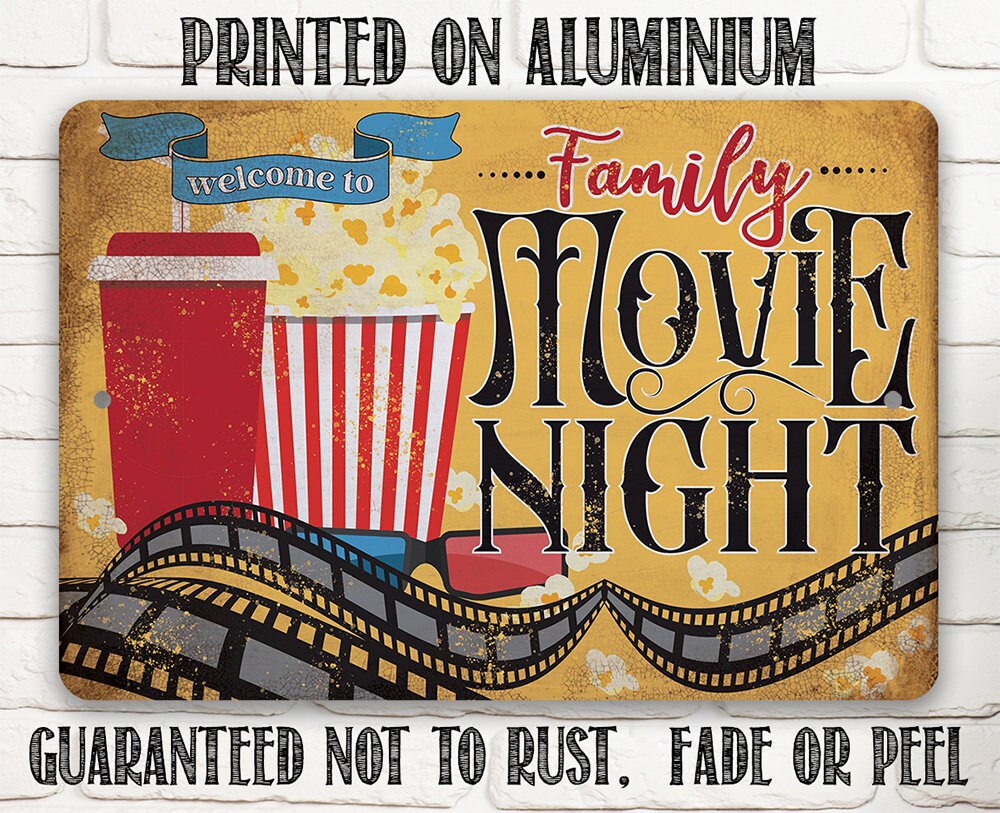 Metal sign text: "Printed on aluminum" and "Guaranteed not to rust, fade or peel"
