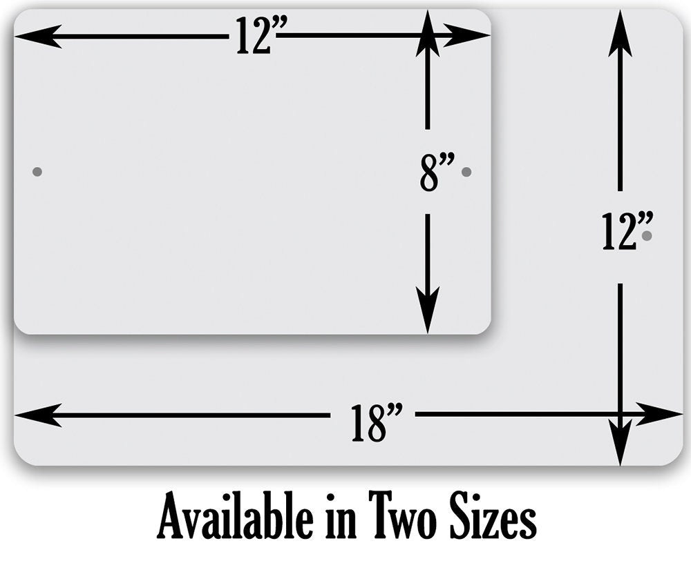 Coffee bar metal sign sizes: 12x8 in and 18x12 in