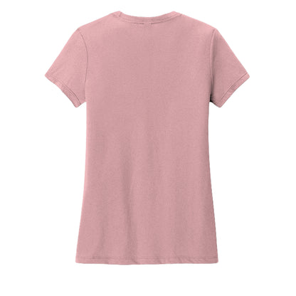 Women's t-shirt in wisteria heather pink, short sleeves, crew neck, plain back