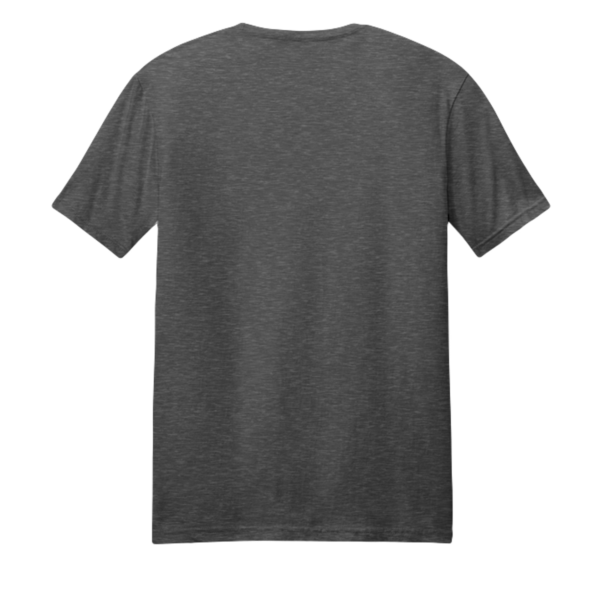 Heather gray T-shirt, plain back view