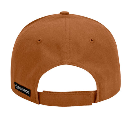 Saddle brown Grill Sargent cap, back view with adjustable strap and curved brim