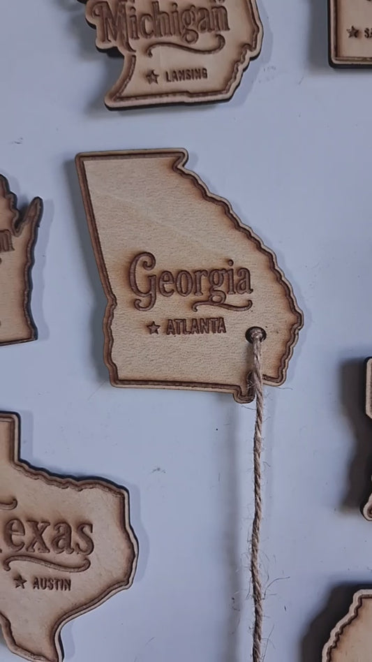 American Heritage Magnet Series – Basswood Keepsakes with Pen String