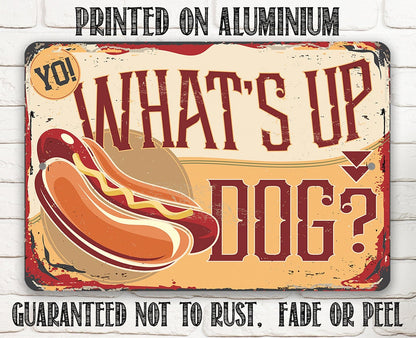 Aluminum metal sign text: “Printed on Aluminum” and “Guaranteed not to rust”